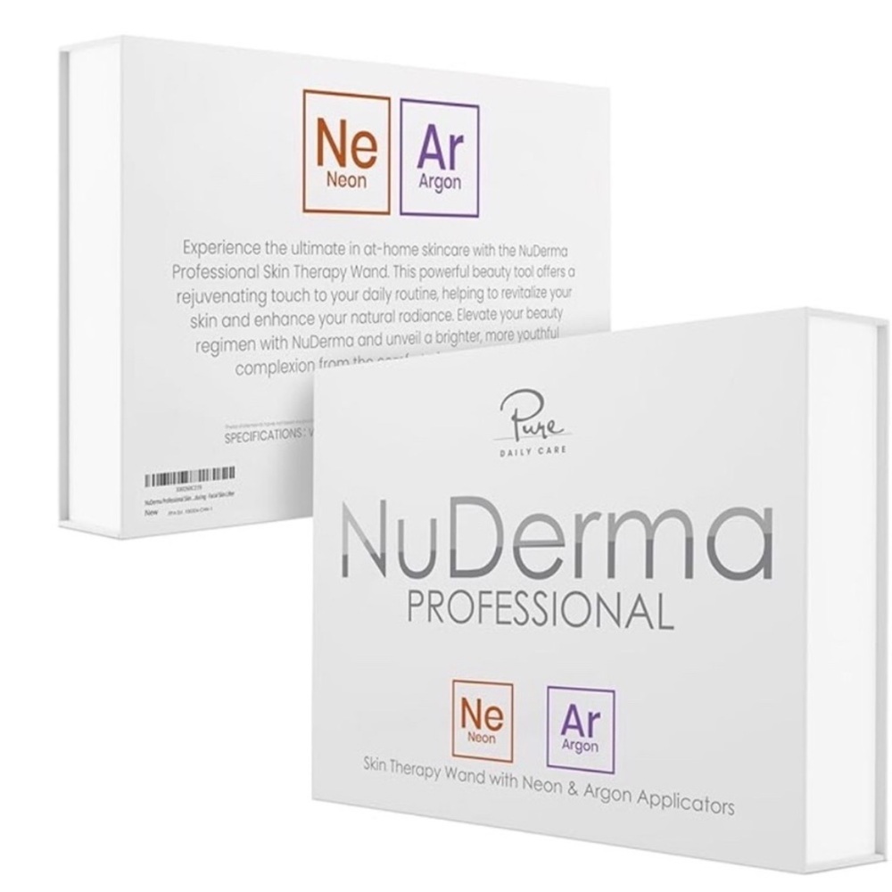 NuDerma Professional Skin Therapy Wand with Neon & Argon Applicators